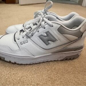 New Balance Women’s 550 White and Gray Sneakers